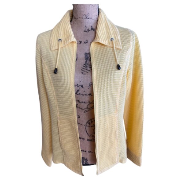 Christopher and Banks Yellow Women's Zip Up Jacket Size Small - Picture 1 of 6